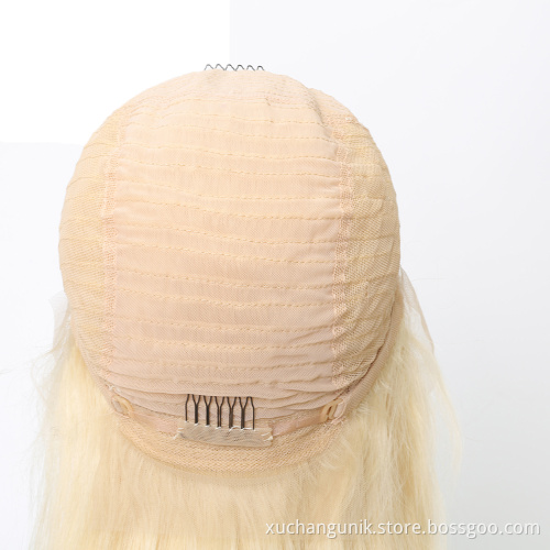 613 Blond Lace Front Human Hair Wigs For Black Women Brazilian Virgin Cuticle Aligned Hair Wig Unprocessed Transparent Lace Wig